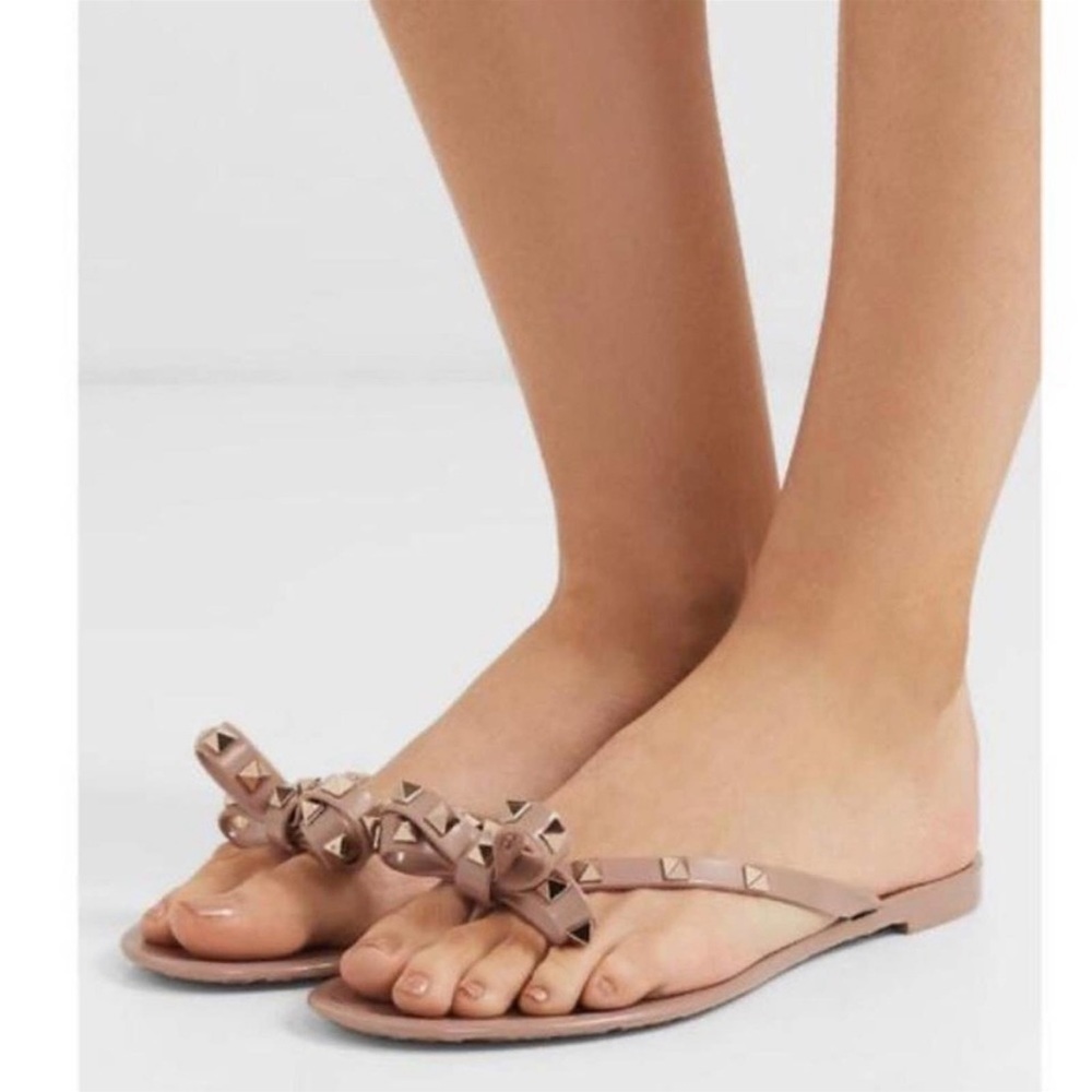 Valentino rockstud rock stud sandals flip-flops 35